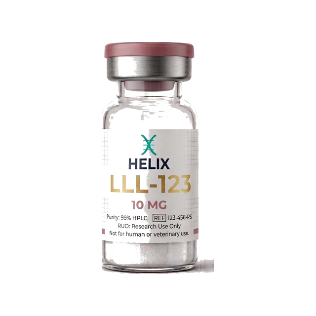 Photoreal product render of a peptide vial